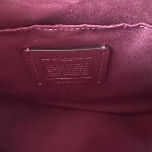 Coach Brown Shoulder Bag with Pink Floral Design - Picture 5 of 6